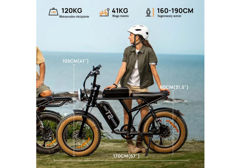Електровелосипед URLIFE T2  (1500W, 48V, 15.6Ah)